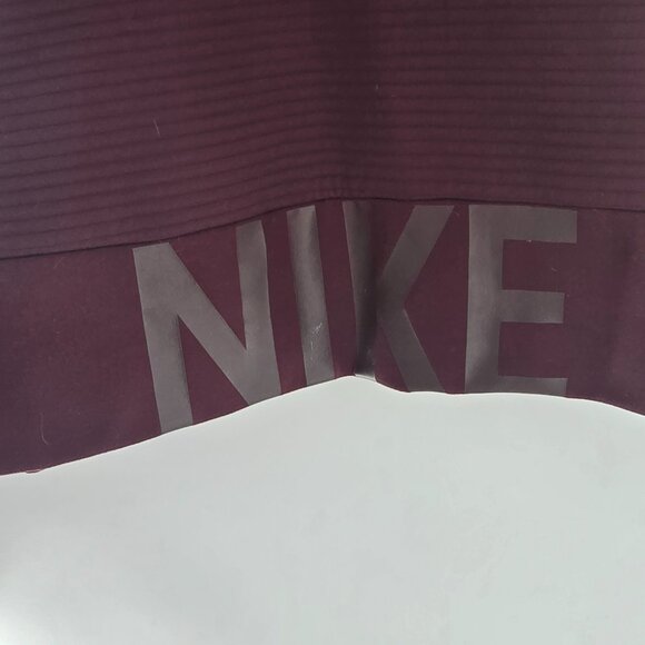 Nike Boxy Quilted Full-Zip Hoodie Medium Maroon - Picture 4 of 13